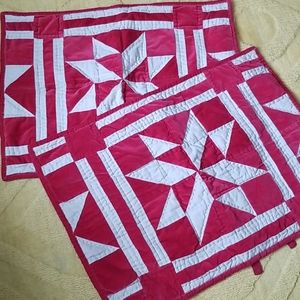 Pottery Barn Standard Quilted Star Velvet Shams 2